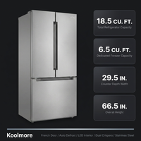 30 In. 18.5 Cu. Ft. Stainless Steel French Door Refrigerator — Results & Stats