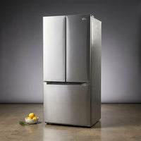 30 In. 18.5 Cu. Ft. Stainless Steel French Door Refrigerator — Studio Shot