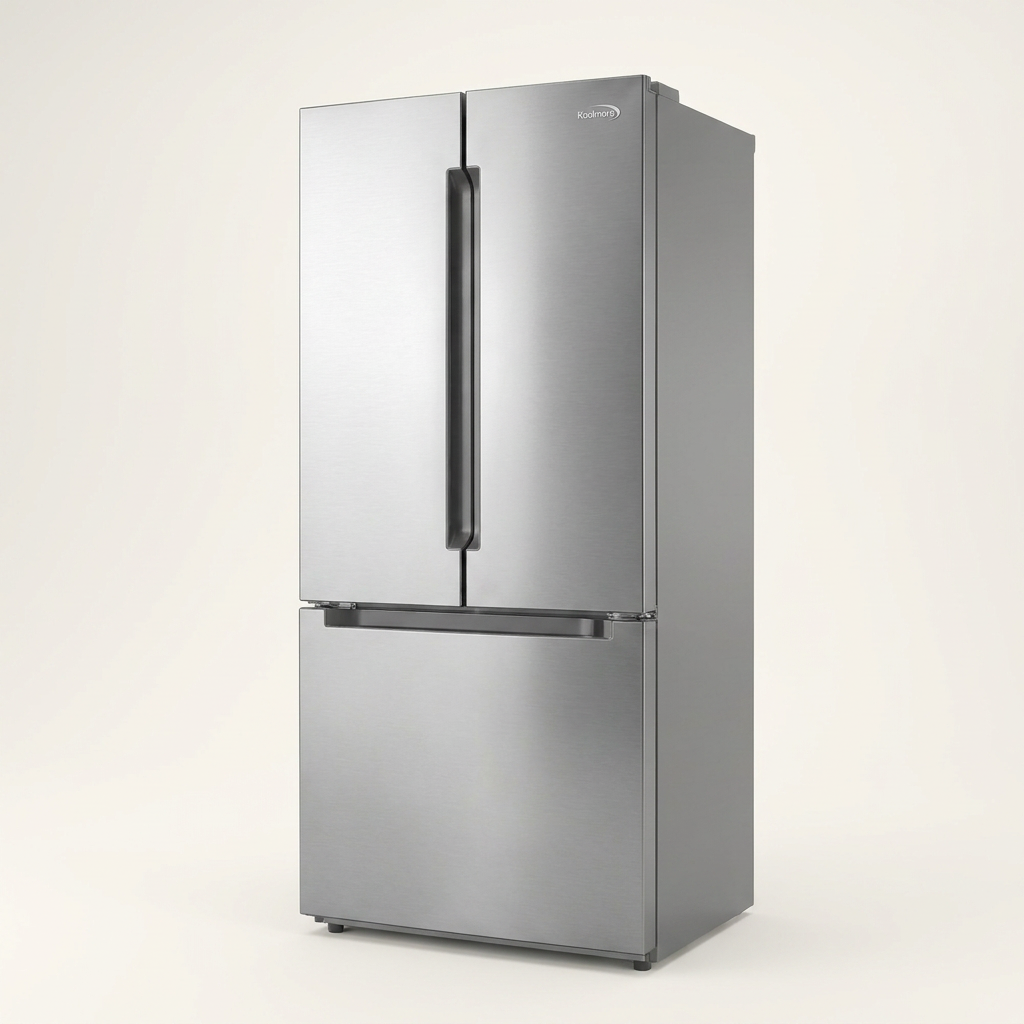 30 In. 18.5 Cu. Ft. Stainless Steel French Door Refrigerator — Studio Shot
