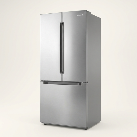 30 In. 18.5 Cu. Ft. Stainless Steel French Door Refrigerator — Studio Shot