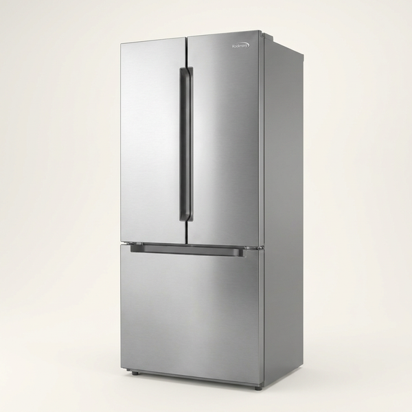 30 In. 18.5 Cu. Ft. Stainless Steel French Door Refrigerator — Studio Shot