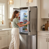 30 In. 18.5 Cu. Ft. Stainless Steel French Door Refrigerator — Lifestyle
