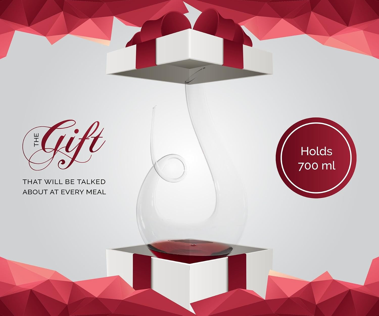 Wine Decanter, Crystal Wine Decanter Carafe, Wine Aerator, Wine Gifts