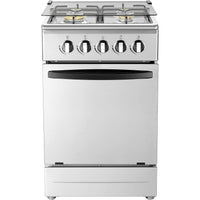 Gas Range Built for Compact Kitchens, 4 Burner Cooktop, 65L Oven, Stainless Steel Body, NG-LPG Conversion Kit