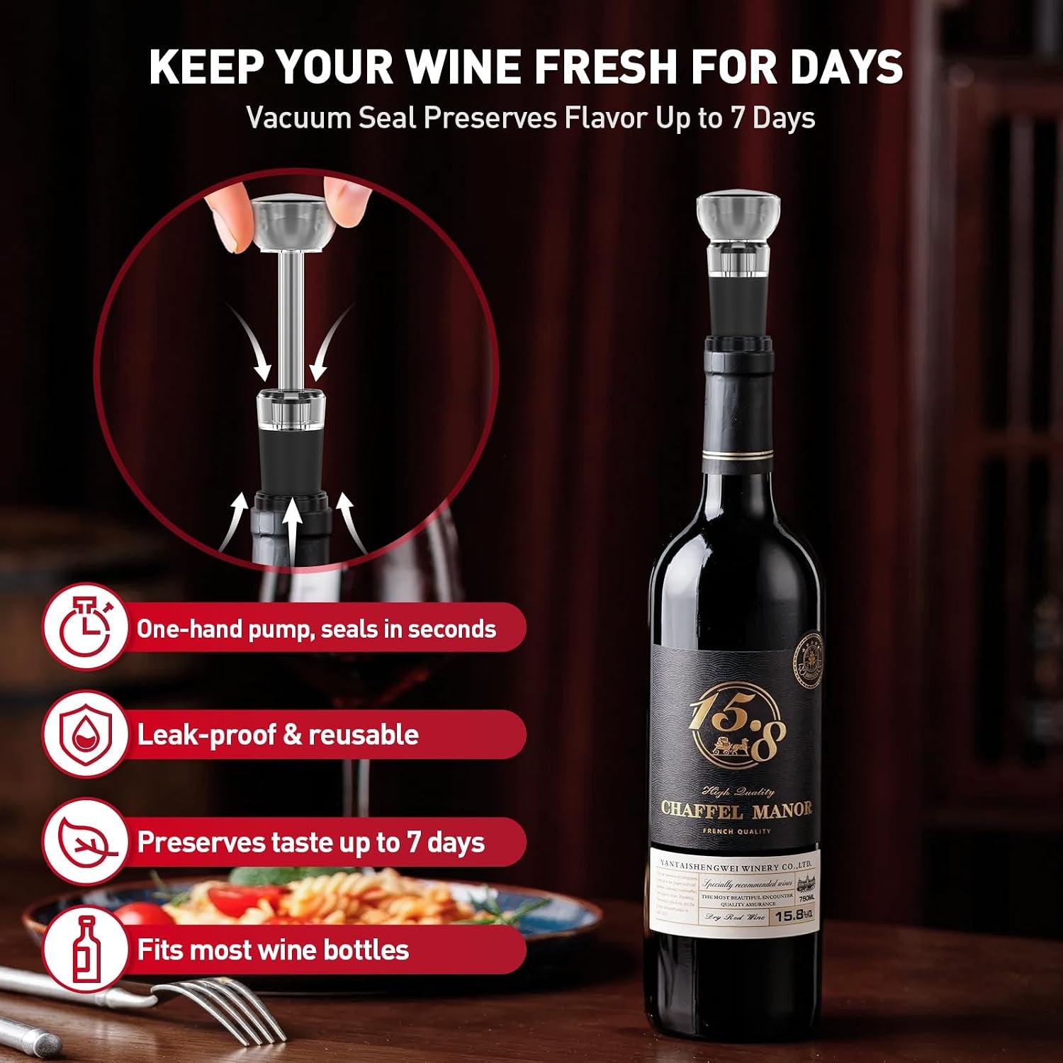 Rechargeable Electric Wine Opener Set, 4-In-1 Wine Set with Electric Corkscrew Wine Opener, Electric Wine Aerator & Dispenser, Foil Cutter, Vacuum Wine Stopper for Wine Lovers, Silver