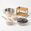 Nonstick Cookware Set Designed for Daily Cooking, Organized Storage System, Lightweight Build, Kitchen Setup