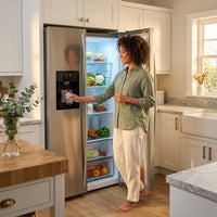 French Door Refrigerator Built for Modern Kitchens, 20 Cu Ft Capacity, Dual Ice Maker, Smart Temperature Control — Lifestyle