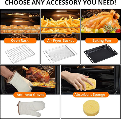 Single Wall Oven 24" Built-In Electric Ovens with 10 Functions, 3000W, 240V, 2.5Cu.F Convection Wall Oven in Stainless Steel, Touch Control, Timer, Safety Lock, ETL Certified